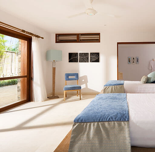 Villa Sepoi Sepoi - Blue bedroom (trundle beds)